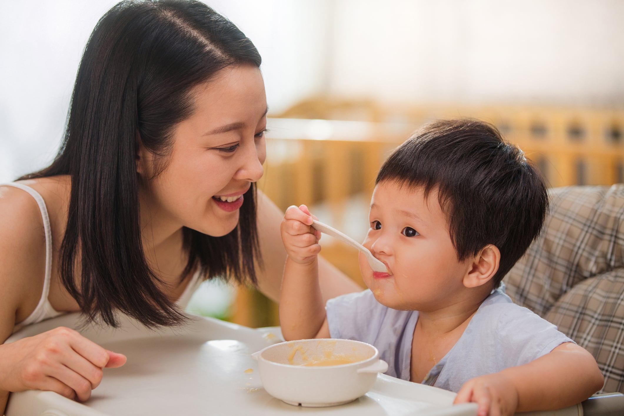 Mother to feed the baby